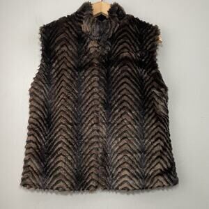 Painted Pony Size S M Dark Faux Fur Sleeveless Vest Whimsigoth Indie Sleaze Boho